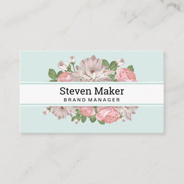 Tarjeta De Visita Fondo de la flor (Anverso)