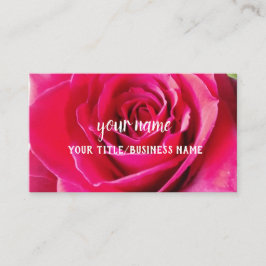 Tarjeta De Visita Fondo de la rosa roja