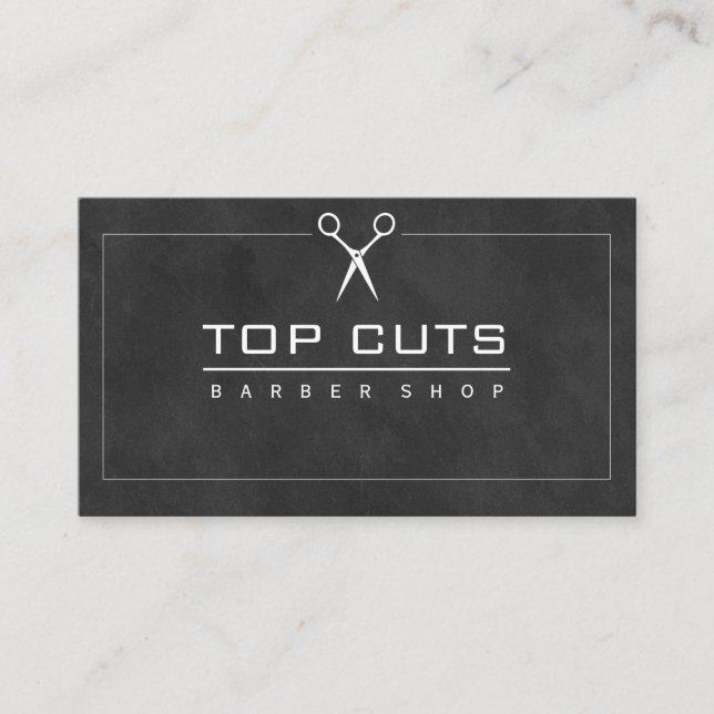 Tarjeta De Visita Fondo de la Tienda de Barberas Clásica (Anverso)