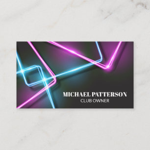 Tarjeta De Visita Fondo de las luces de neón