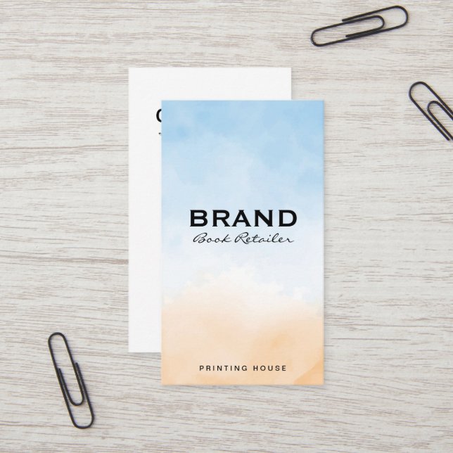 Tarjeta De Visita Fondo de mezcla de textura de Naranja azul (Anverso/Reverso In Situ)