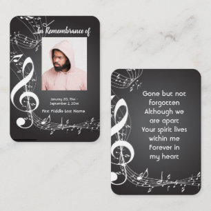 Tarjeta De Visita Fondo de notas musicales conmemorativas