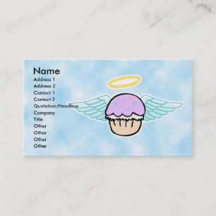 Tarjeta De Visita fondo de nubes, ángel de magdalena sin texto, Nomb
