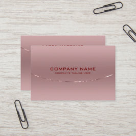 Tarjeta De Visita Fondo de oro de Rosa metálico moderno