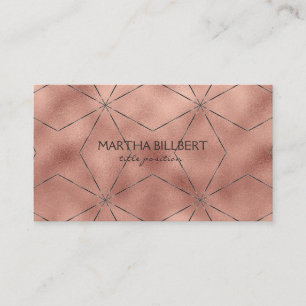 Tarjeta De Visita Fondo de oro Rosa