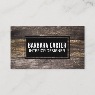 Tarjeta De Visita Fondo de paneles de madera