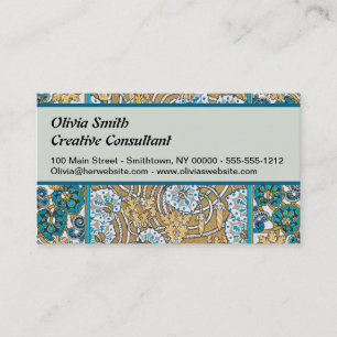 Tarjeta De Visita fondo de pantalla de flores de ciclamen azul art n