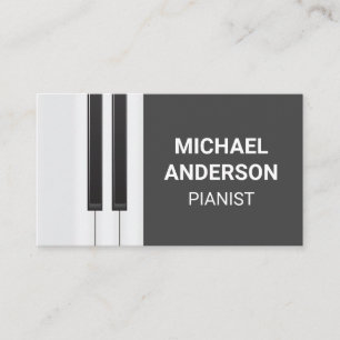 Tarjeta De Visita Fondo de piano   Músico