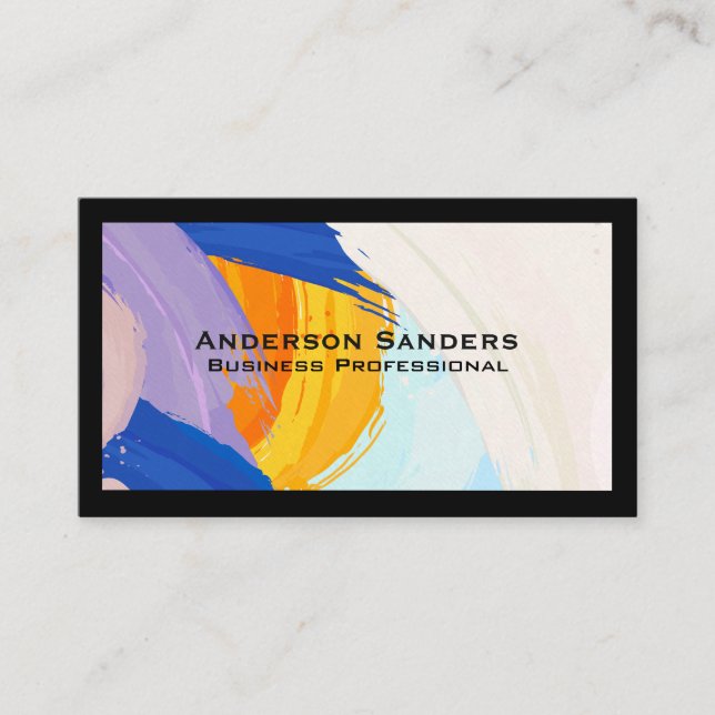 Tarjeta De Visita Fondo de pinturas artísticas (Anverso)