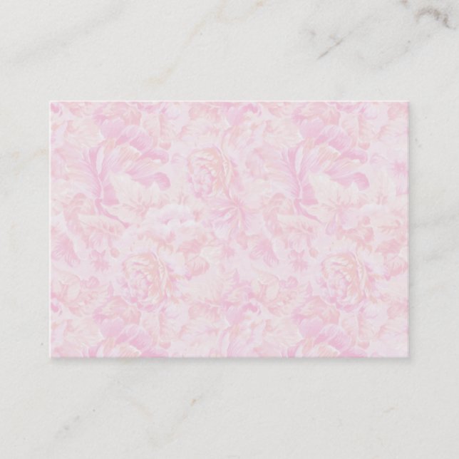 Tarjeta De Visita Fondo de rosas rosadas (Anverso)