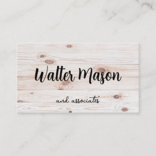 Tarjeta De Visita Fondo de tablas de madera