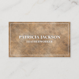 Tarjeta De Visita Fondo de textura de cuero marrón suave