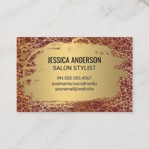 Tarjeta De Visita Fondo de textura de oro metálico de moda