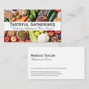 Tarjeta De Visita Fondo de verduras de frutas saludables