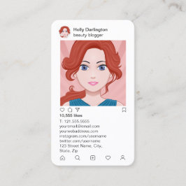 Tarjeta De Visita Fondo de Washi del estilo de Instagram