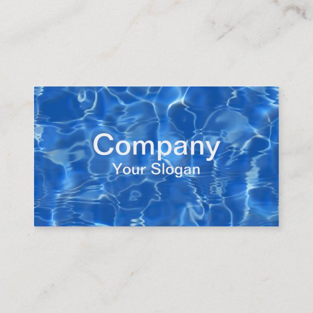 Tarjeta De Visita Fondo del agua (Reverso)