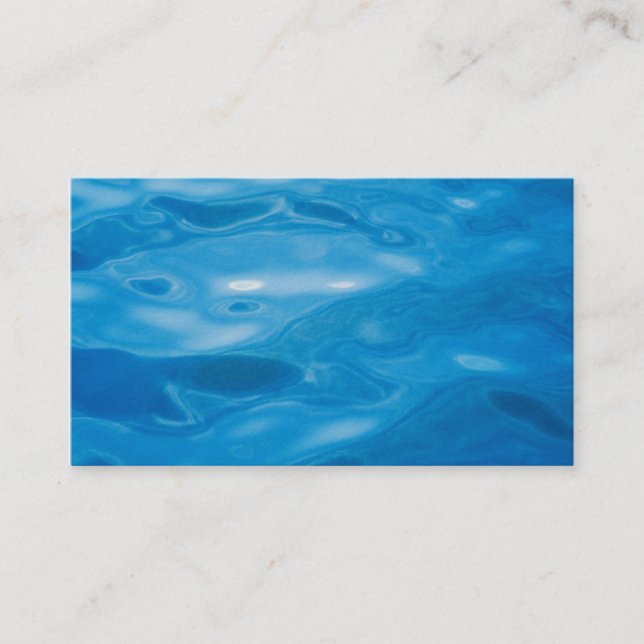 Tarjeta De Visita Fondo del agua azul - plantilla modificada para (Anverso)