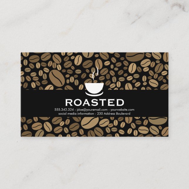 Tarjeta De Visita Fondo del café (Anverso)