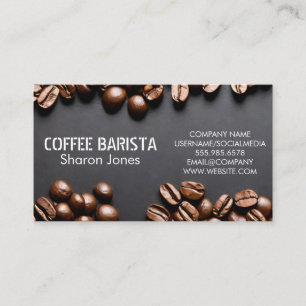 Tarjeta De Visita Fondo del café