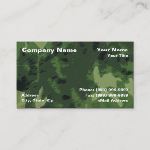 Tarjeta De Visita Fondo del camuflaje