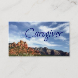 Tarjeta De Visita Fondo del Desierto Escenario del Cuidador