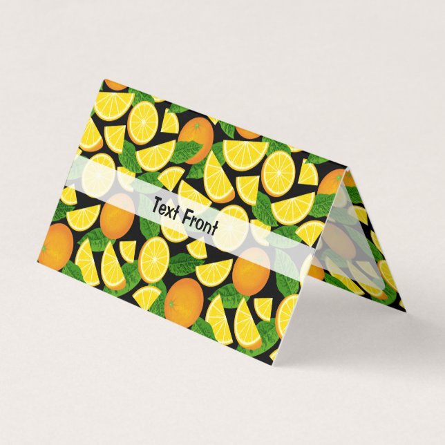 Tarjeta De Visita Fondo del naranja (Anverso)