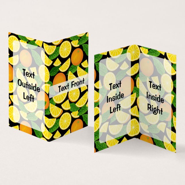 Tarjeta De Visita Fondo del naranja (Interior y exterior)