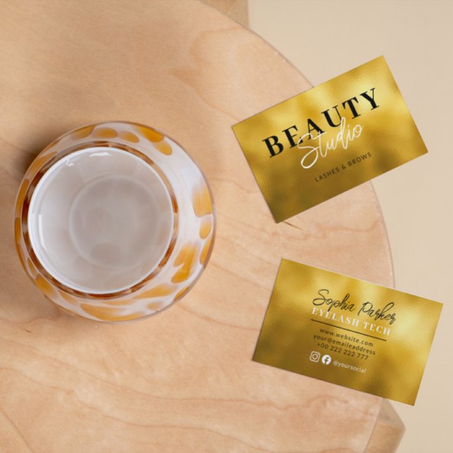 Tarjeta De Visita Fondo del Relieve metalizado dorado (Subido por el creador)