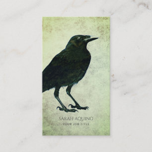 Tarjeta De Visita Fondo del sabio de textura de raven