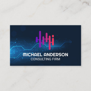 Tarjeta De Visita Fondo Digi Logo Moderno