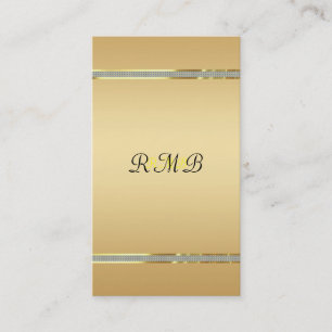 Tarjeta De Visita Fondo dorado elegante con acentos de brillo