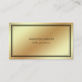 Tarjeta De Visita Fondo Dorado Y Marco Negro