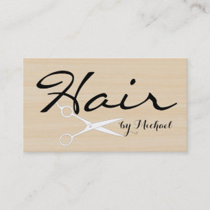 Tarjeta De Visita Fondo Elegante De Madera De Estilo Cabello