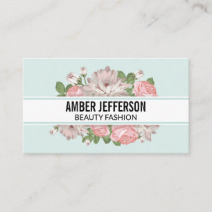 Tarjeta De Visita Fondo elegante del marco de la flor