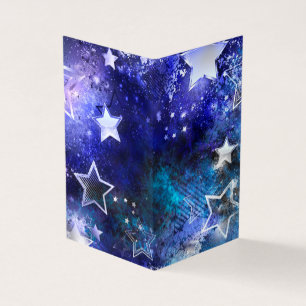 Tarjeta De Visita Fondo espacial con estrellas