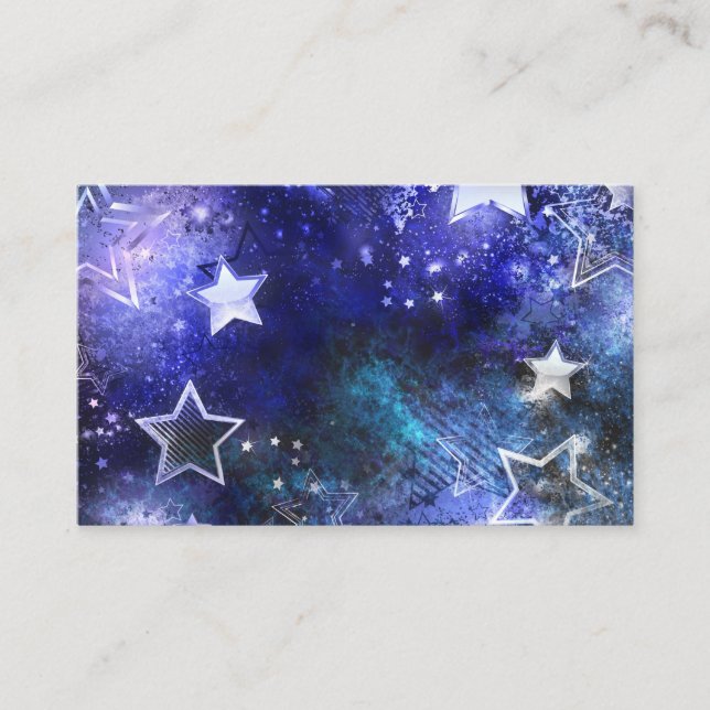 Tarjeta De Visita Fondo espacial con estrellas (Anverso)