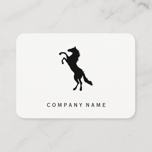 Tarjeta De Visita Fondo gris de Stallion (Anverso)
