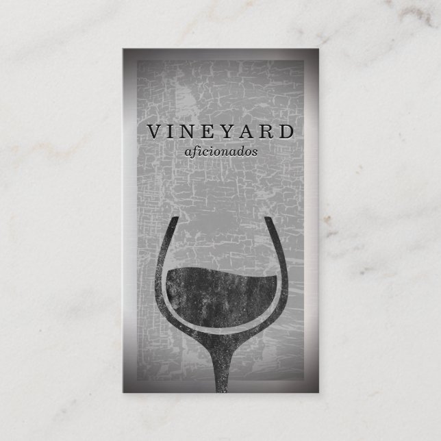 Tarjeta De Visita Fondo gris de textura craqueada | Vidrio (Anverso)