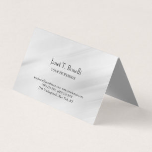 Tarjeta De Visita Fondo gris elegante simple profesional simple