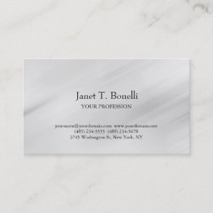 Tarjeta De Visita Fondo gris elegante simple profesional simple