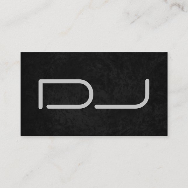 Tarjeta De Visita Fondo gris negro estilo DJ (Anverso)