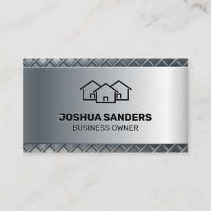 Tarjeta De Visita Fondo metálico   Icono de la casa