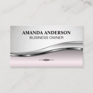 Tarjeta De Visita Fondo metálico rosado   Patrón Mandala