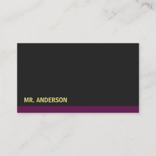 Tarjeta De Visita Fondo negro acento magenta