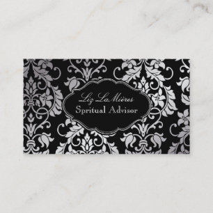 Tarjeta De Visita Fondo/negro de PixDezines Tanza Damask/DIY