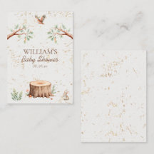 Fondo personalizado para baby shower Boho Woodland