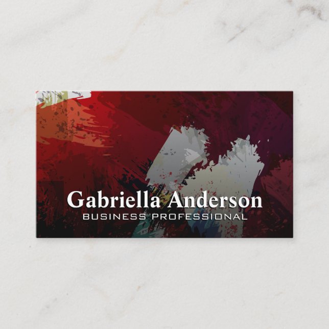 Tarjeta De Visita Fondo pinchado artístico (Anverso)