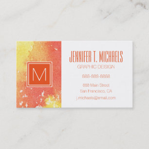 Tarjeta De Visita Fondo pintado a mano abstracto de la acuarela. 2