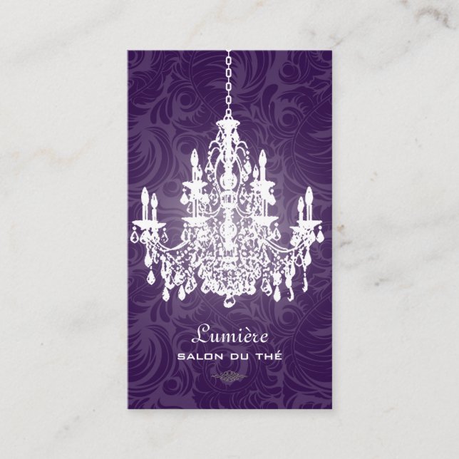 Tarjeta De Visita Fondo PixDezines Black+White Chandelier/DIY (Anverso)