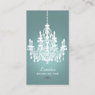 Tarjeta De Visita Fondo PixDezines Black+White Chandelier/DIY